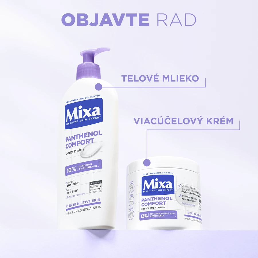 Mixa Пантенол Комфорт відновлюючий догляд для тіла також для шкіри, схильної до атопії, 400 мл: ціни та характеристики