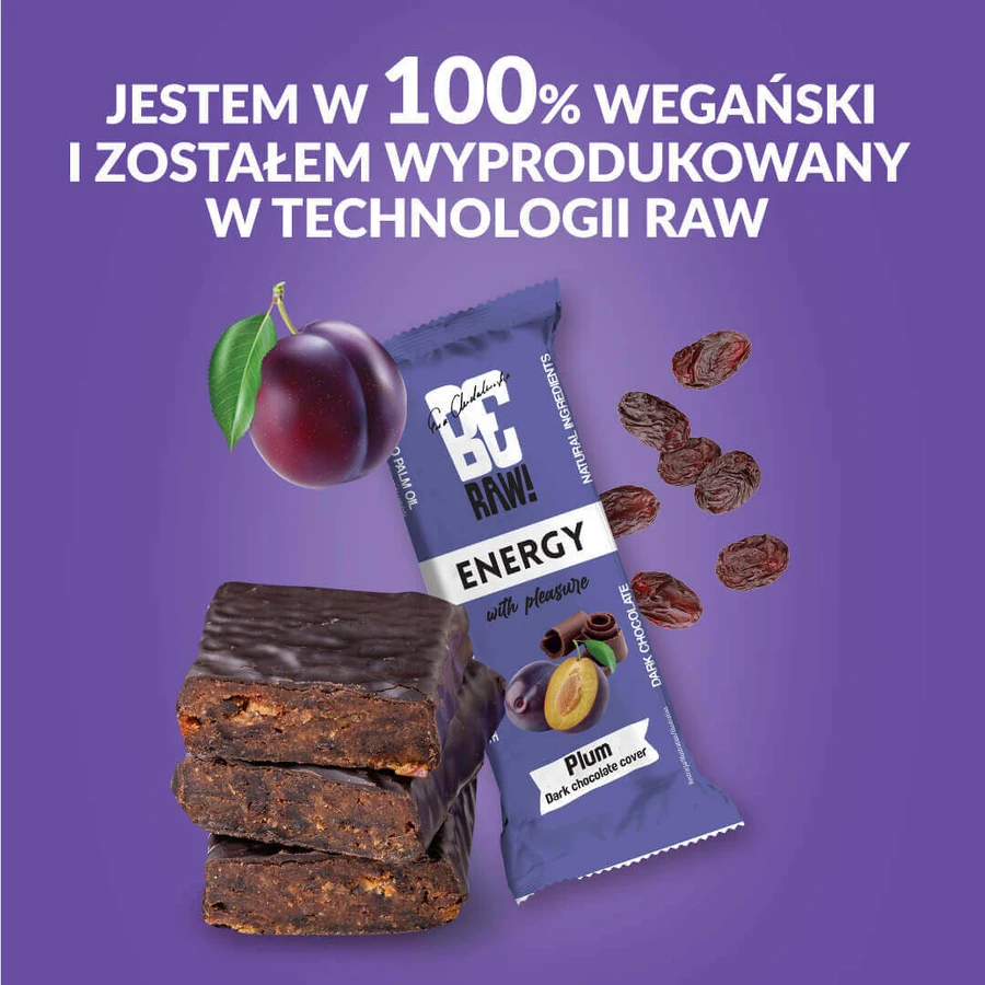 BeRAW! Energy, енергетичний батончик, лакриця, чорний шоколад, 40 г: ціни та характеристики