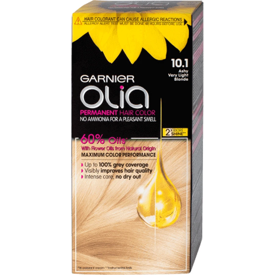 Garnier Olia Перманентная краска для волос без аммиака 10.1 очень светлый блондин, 1 шт.: цены и характеристики