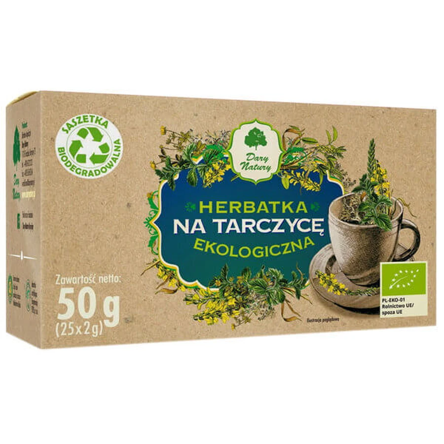 Dary Natury For Thyroid, органический чай, 2 г x 25 пакетиков: цены и характеристики