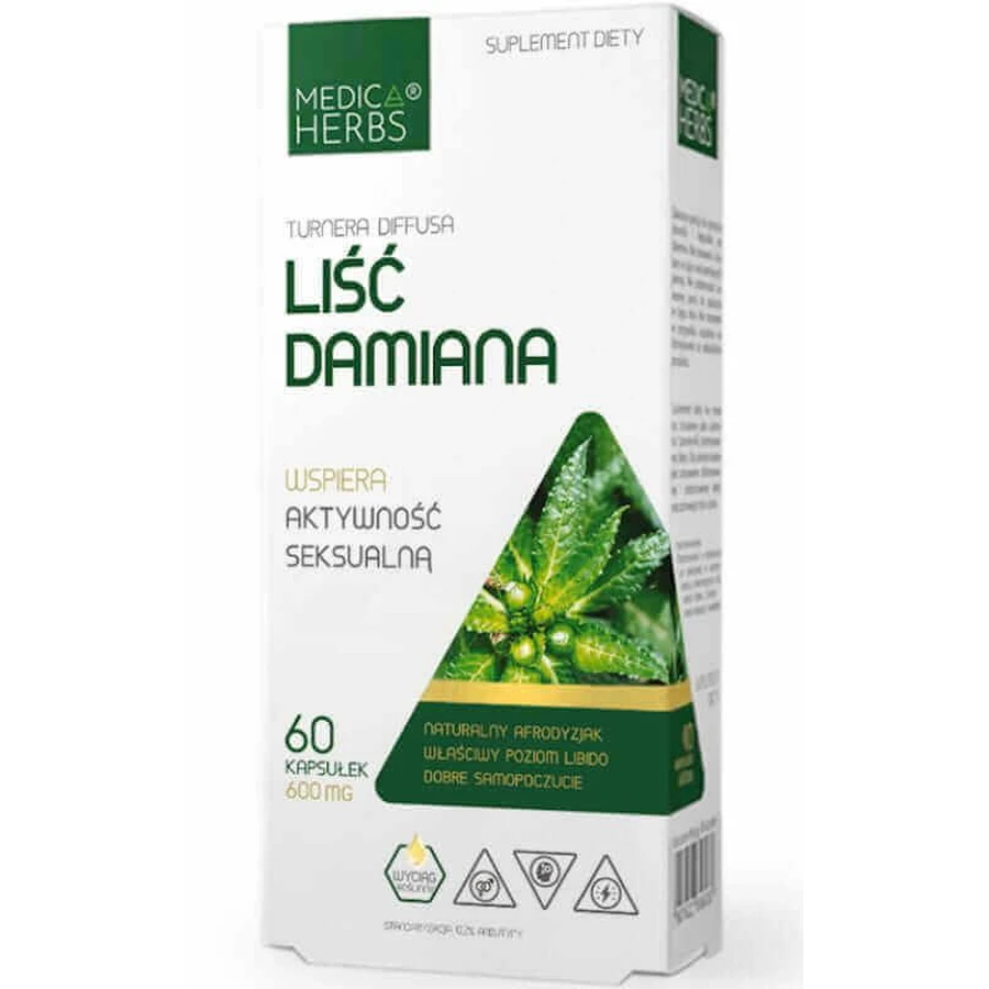 Ли Дамиана 600 мг, 60 капсул Medica Herbs: цены и характеристики