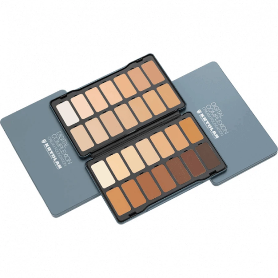 Kryolan DIGITAL DIGITAL COMPLEXION CREAM CREAM FOUNDATION Тональний крем-палітра 28 кольорів 49г 49г: ціни та характеристики