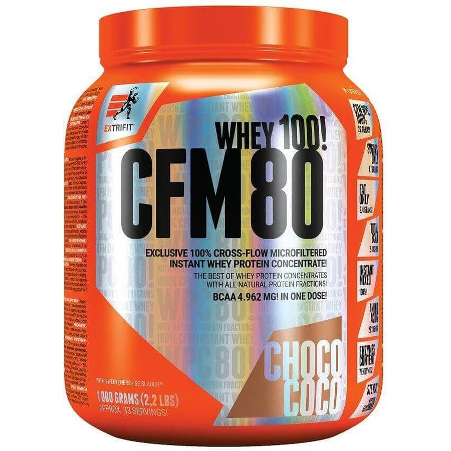 Extrifit CFM Instant Whey 80 кокосовый шоколад 1000 г: цены и характеристики