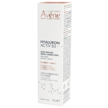 Потрійний коригуючий крем для повік Avene Hyaluron Activ B3, 15 мл: ціни та характеристики
