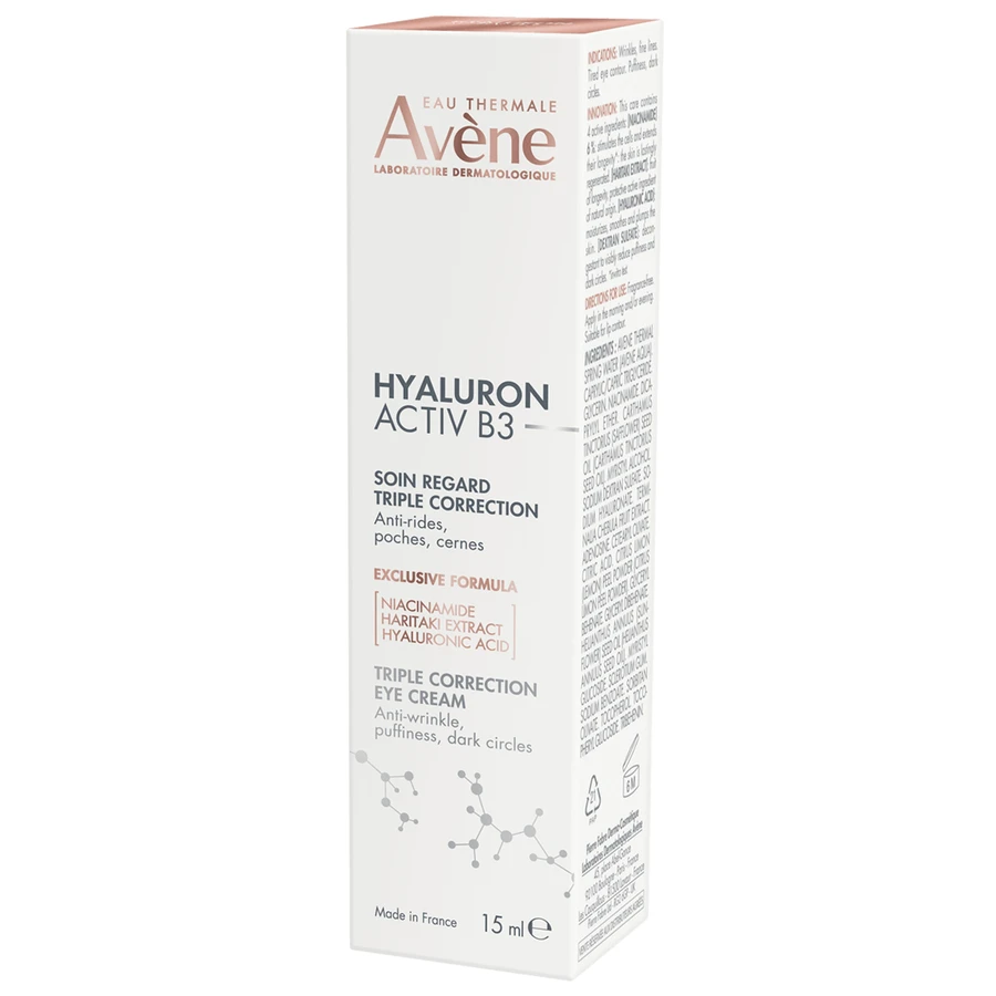 Потрійний коригуючий крем для повік Avene Hyaluron Activ B3, 15 мл: ціни та характеристики