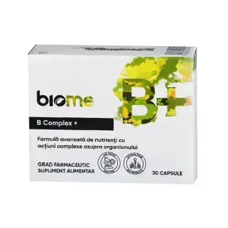 B Complex+, 30 капсул, Biome: ціни та характеристики