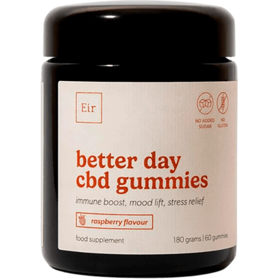 Желейні цукерки Eir Health Better Day CBD з вітаміном D3 і цинком з малиновим смаком, №60: ціни та характеристики