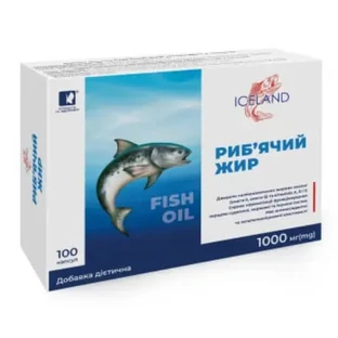 Риб'ячий жир Ісландія капсули по 1000 мг №100