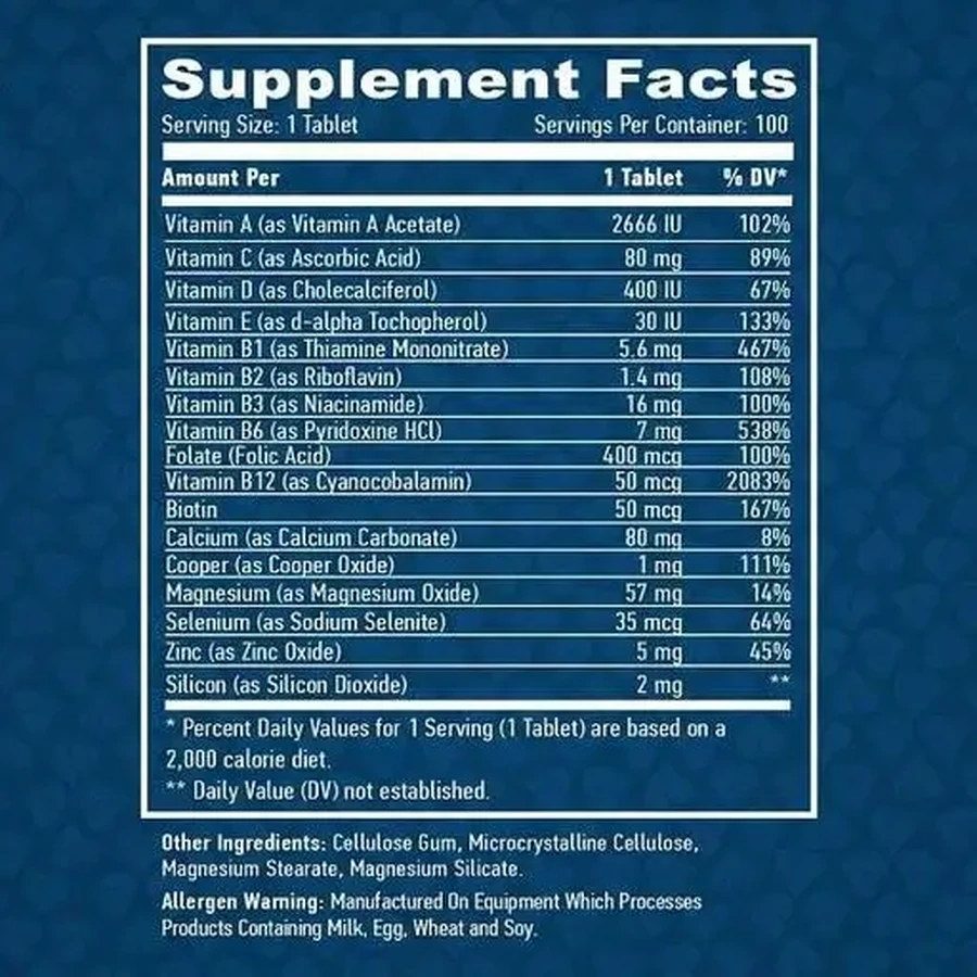 Вітамінно-мінеральний комплекс Мультивітамін Haya Labs Basic Adult Multivitamin таблетки №100: ціни та характеристики