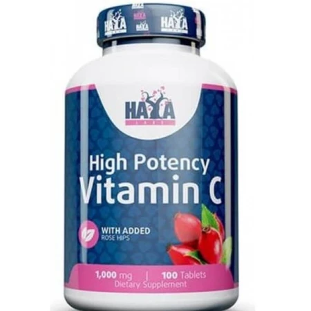 Вітамін С Haya Labs High Potency Vitamin C 1000 mg with Rose Hips, 100 табл.: ціни та характеристики