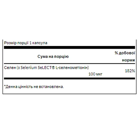 Селен L-селенометионин 100 mcg - 300 капс.: цены и характеристики