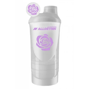 Спортивний шейкер трансформер AllNutrition Alldeynn, 600+350 мл, білий