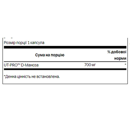D-манноза 700 мг - 60 капсул: ціни та характеристики