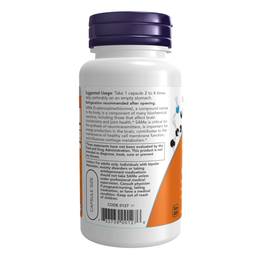 Аденозилметионин NOW SAMe (S-Adenosyl-L-Methionine) 200 мг, 60 капсул: цены и характеристики