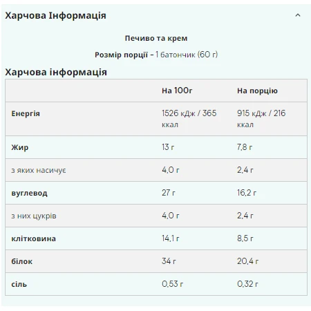 Леєд Бар - 12х60 г Печиво Крамбл: ціни та характеристики