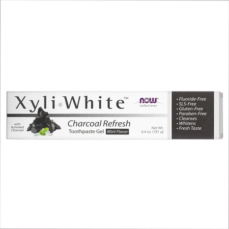 Зубна паста-гель Now Solutions XyliWhite Charcoal Refresh Toothpaste Gel, 181 г: ціни та характеристики
