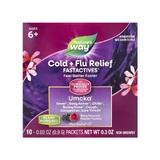 Средство от простуды и гриппа Nature's Way, Fast Actives, Umcka, с ягодным вкусом, порошок, 10 пакетиков по 0,9 г 