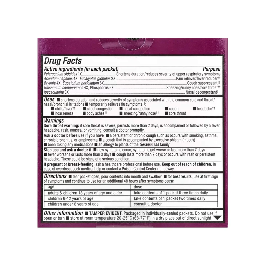 Засіб від застуди та грипу Nature's Way, Fast Actives, Umcka, з ягідним смаком, порошок, 10 пакетиків по 0,9 г: ціни та характеристики