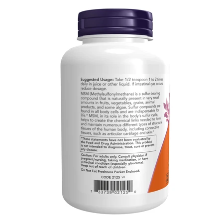 МСМ (метилсульфонілметан) Now Foods, 227 г: ціни та характеристики