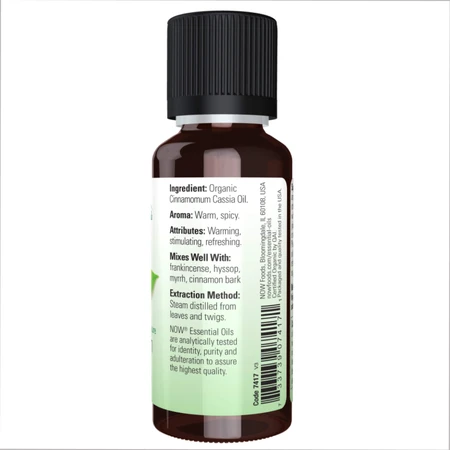 Олія кориці китайської, Cinnamon Cassia, NOW Foods, Essential Oils, органік, 30 мл: ціни та характеристики