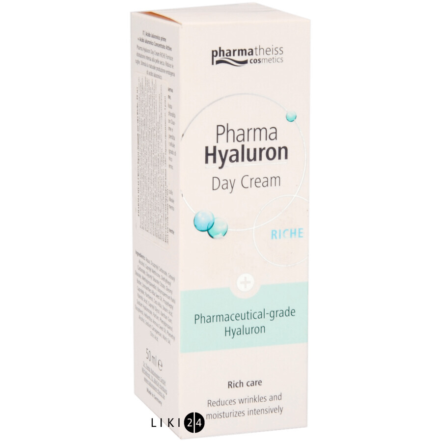 Крем для обличчя Pharma Hyaluron Rich Денний догляд, 50 мл: ціни та характеристики