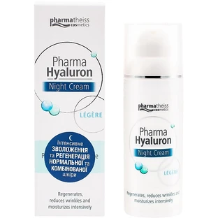 Крем для обличчя Pharma Hyaluron  Legere, Нічний догляд, 50 мл