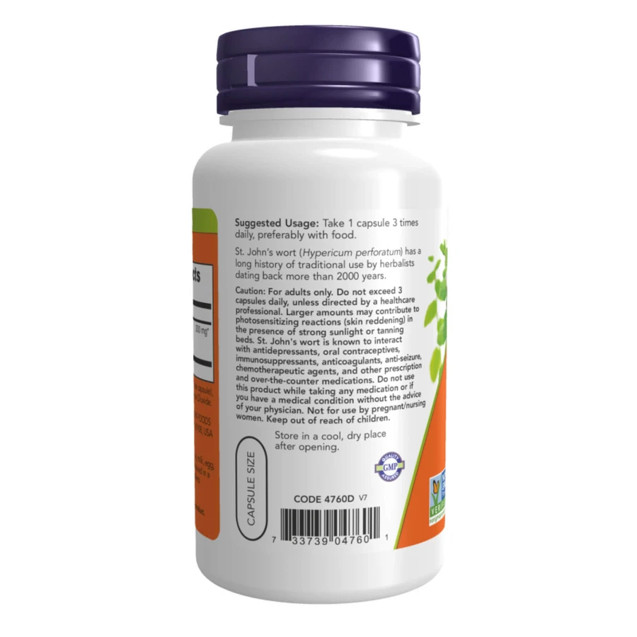 Зверобой, St. John's Wort, NOW Foods, 300 мг, 100 вегетарианских капсул: цены и характеристики
