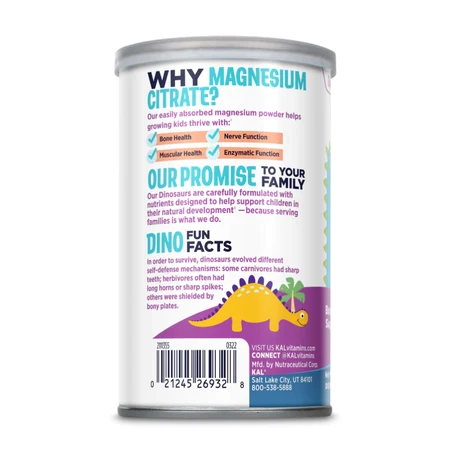 Магній Павдер KAL Magnesium Citrate 200 мг, Без смаку, 112.5 г: ціни та характеристики