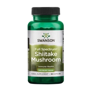 Гриб Шіїтаке Swanson Full Spectrum Shiitake Mushroom 500 мг, 60 капсул