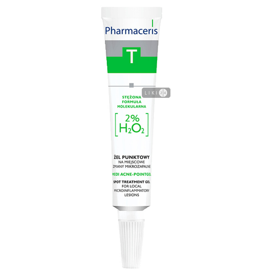 Гель для обличчя Pharmaceris T Medi Acne-Pointgel для точкового лікування мікро запалень з 2% H2O2, 10 мл: ціни та характеристики