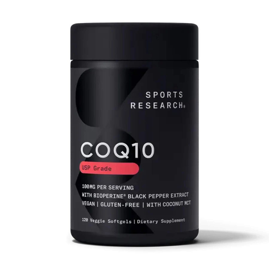 Коэнзим Q10 с биоперином, CoQ10, Sports Research, 100 мг, 120 вегетарианских гелевых капсул: цены и характеристики