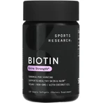 Біотин Biotin 5000 мкг, Sports Research, 120 вегетаріанських капсул: ціни та характеристики