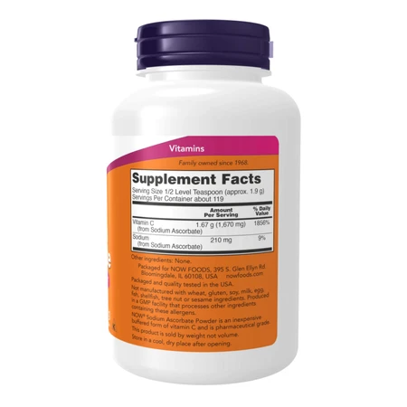 Аскорбат натрия, Sodium Ascorbate, Now Foods, буферизованный порошок, 1361 г: цены и характеристики