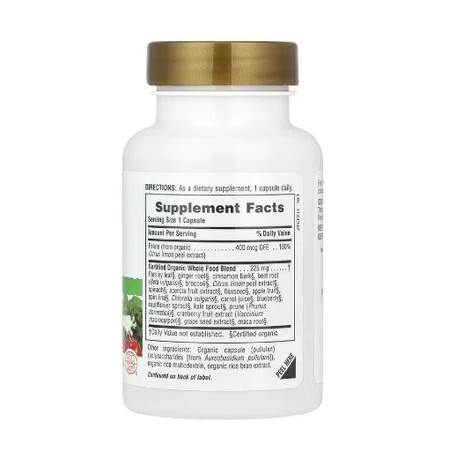 Фолат, 400 мкг, Folate, Source of Life Garden, Natures Plus, 60 вегетаріанських капсул: ціни та характеристики