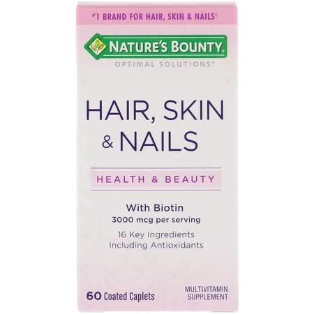 Комплекс для волос, кожи и ногтей Nature's Bounty Hair, Skin & Nails, 60 каплет: цены и характеристики