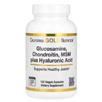 Glucosamine, Chondroitin, MSM plus Hyaluronic Acid, California Gold Nutrition, 120 капсул: ціни та характеристики