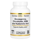Glucosamine, Chondroitin, MSM plus Hyaluronic Acid, California Gold Nutrition, 120 капсул