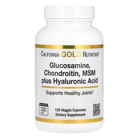 Glucosamine, Chondroitin, MSM plus Hyaluronic Acid, California Gold Nutrition, 120 капсул: ціни та характеристики