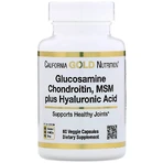 Glucosamine, Chondroitin, MSM plus Hyaluronic Acid, California Gold Nutrition, 60 капсул: цены и характеристики