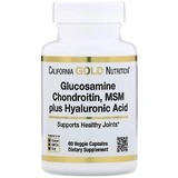 Glucosamine, Chondroitin, MSM plus Hyaluronic Acid, California Gold Nutrition, 60 капсул