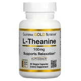 L-теанін, з AlphaWave®, L-Theanine 100 мг, California Gold Nutrition, 60 капсул