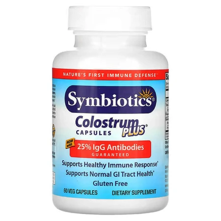 Колострум, Colostrum Plus, Symbiotics, 60 вегетаріанських капсул: ціни та характеристики