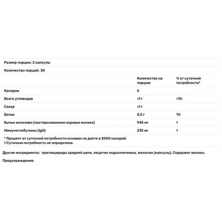 Колострум, Colostrum Plus, Symbiotics, 60 вегетаріанських капсул: ціни та характеристики
