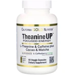 L-Theanine & Caffeine, California Gold Nutrition, з какао та матчу, 60 капсул: ціни та характеристики