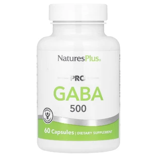GABA Гама-аміномасляна кислота, 500 мг, PRO GABA, Natures Plus, 60 капсул