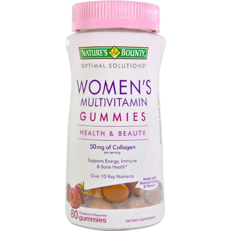 Мультивітаміни для жінок, Women's Multivitamin, Nature's Bounty, малина, 80 жувальних цукерок: ціни та характеристики