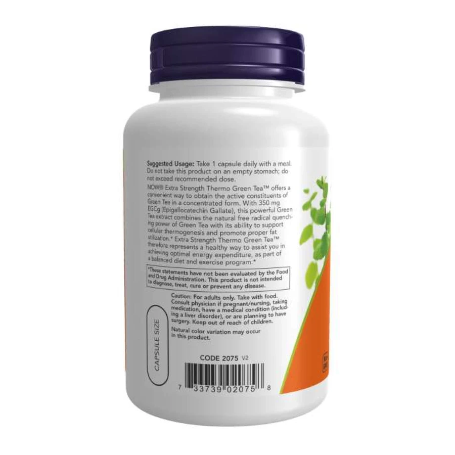 Термозелений чай Now Foods Extra Strength Thermo Green Tea, 90 веганських капсул: ціни та характеристики