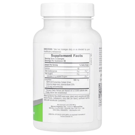 Куркумин, 500 мг, Pro Longvida Curcumin, Natures Plus, 60 леденцов: цены и характеристики