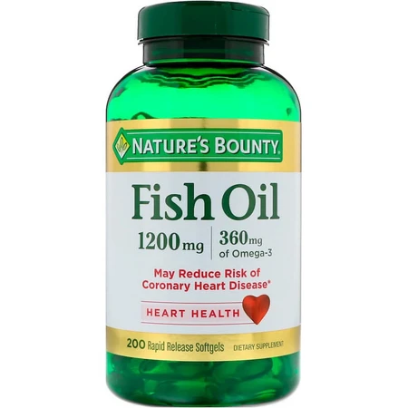 Риб'ячий жир, Fish Oil, Nature's Bounty, 1,200 мг, 200 капсул швидкого вивільнення: ціни та характеристики