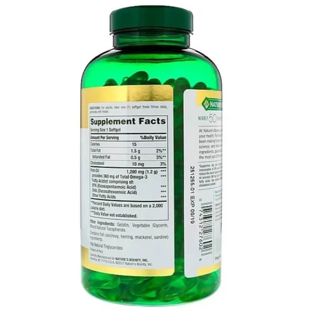 Риб'ячий жир, Fish Oil, Nature's Bounty, 1,200 мг, 200 капсул швидкого вивільнення: ціни та характеристики